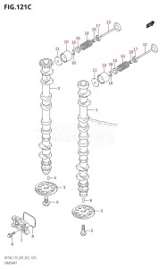 DF175T From 17502F-210001 (E01 E40)  2012 drawing CAMSHAFT (DF150Z:E01)