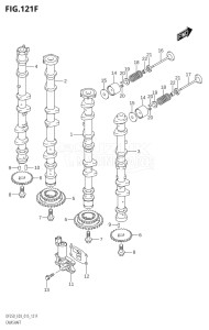 25004F-510001 (2005) 250hp E03-USA (DF250ST  DF250T  DF250Z) DF250T drawing CAMSHAFT (DF250Z:E03)