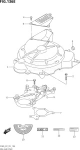 06002F-510001 (2005) 60hp E01 E40-Gen. Export 1 - Costa Rica (DF60A  DF60AQH  DF60ATH) DF60A drawing RING GEAR COVER (DF50A:E01)