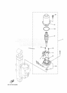 F50DET drawing TILT-SYSTEM-2