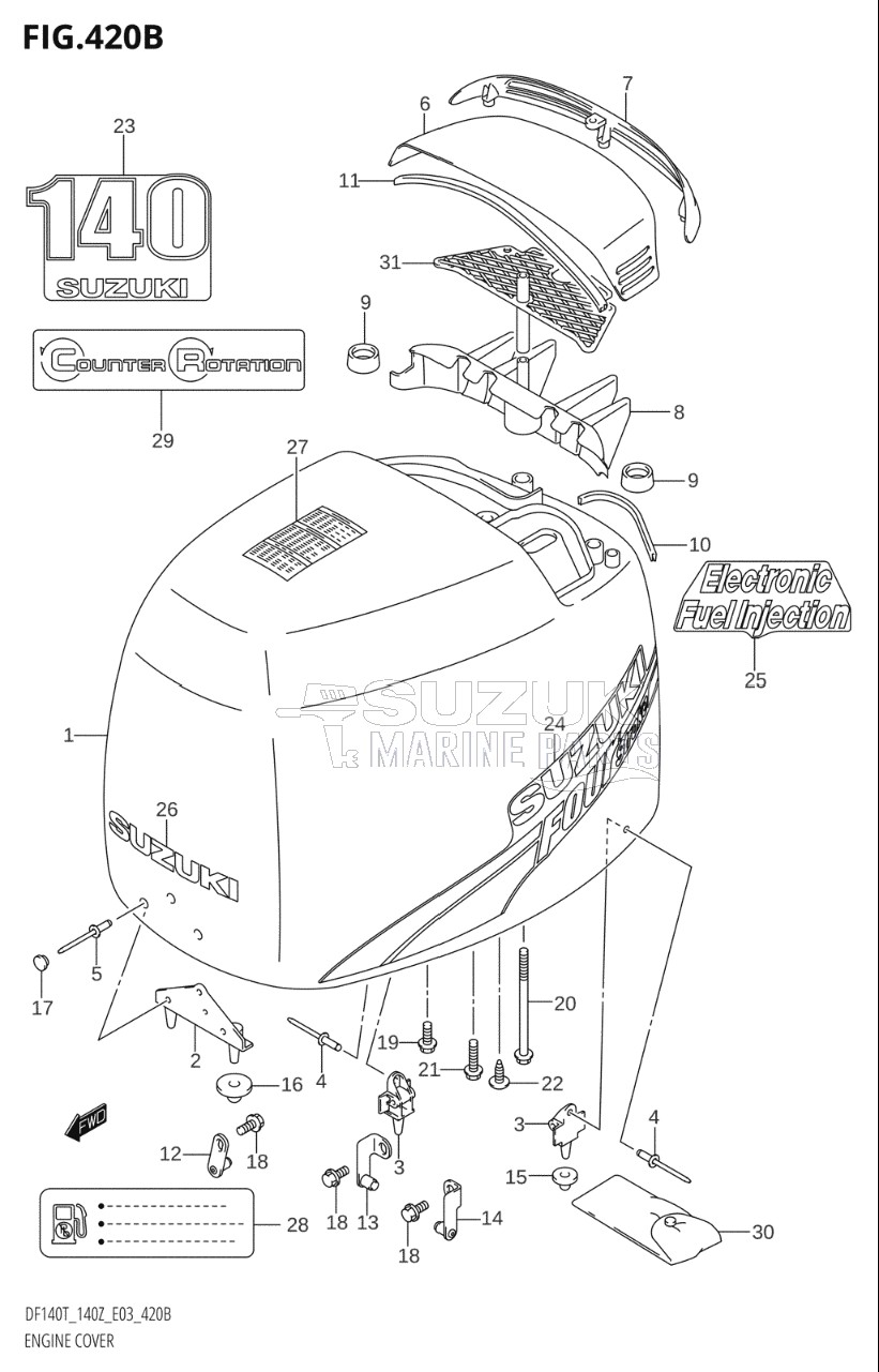 ENGINE COVER (K3,K4,K5,K6,K7,K8,K9)