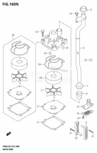 DF60A From 06003F-410001 (E01 E40)  2014 drawing WATER PUMP (DF50AVT:E01)