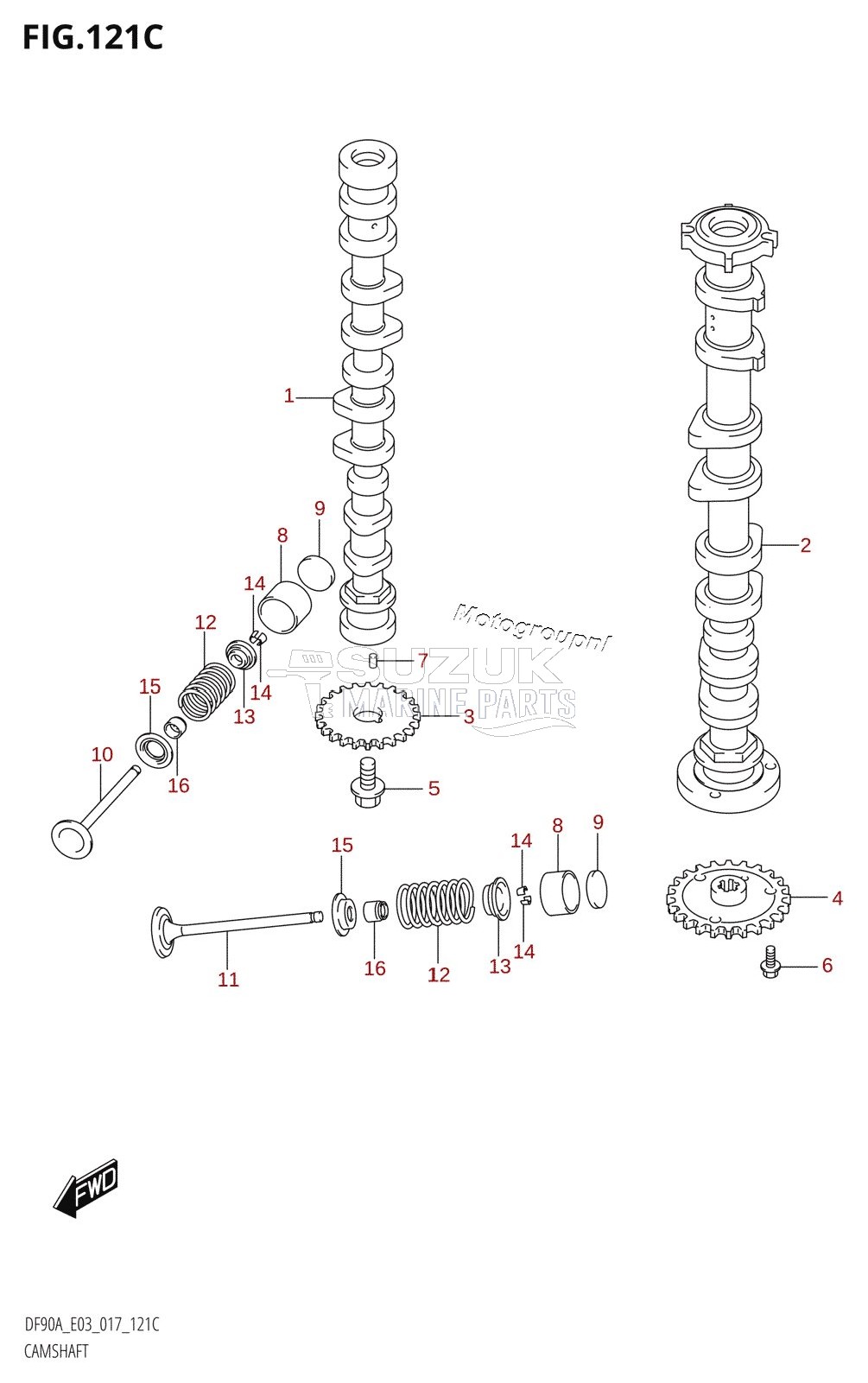 CAMSHAFT (DF90A:E03)