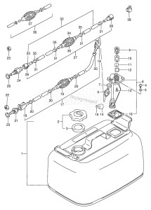 DT200 From 20001-907123 ()  1989 drawing FUEL TANK (MODEL:88~00)