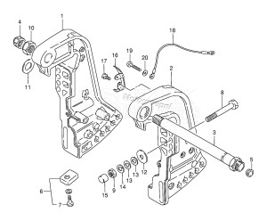 DT65 From 06502-131001 ()  1991 drawing CLAMP BRACKET (DT55CQ /​ 65CQ)