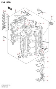 DF225Z From 22503Z-910001 (E03)  2019 drawing CYLINDER BLOCK (DF250ST)