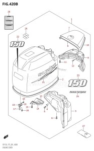 DF150Z From 15002Z-110001 (E01)  2011 drawing ENGINE COVER ((DF150T,DF150WT,DF150Z):(K10,011))