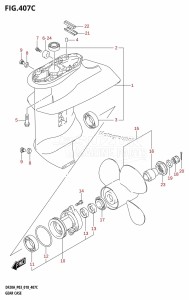 DF9.9B From 00995F-810001 (P03)  2018 drawing GEAR CASE (DF9.9B,DF9.9BT,DF9.9BTH,DF15ATH)