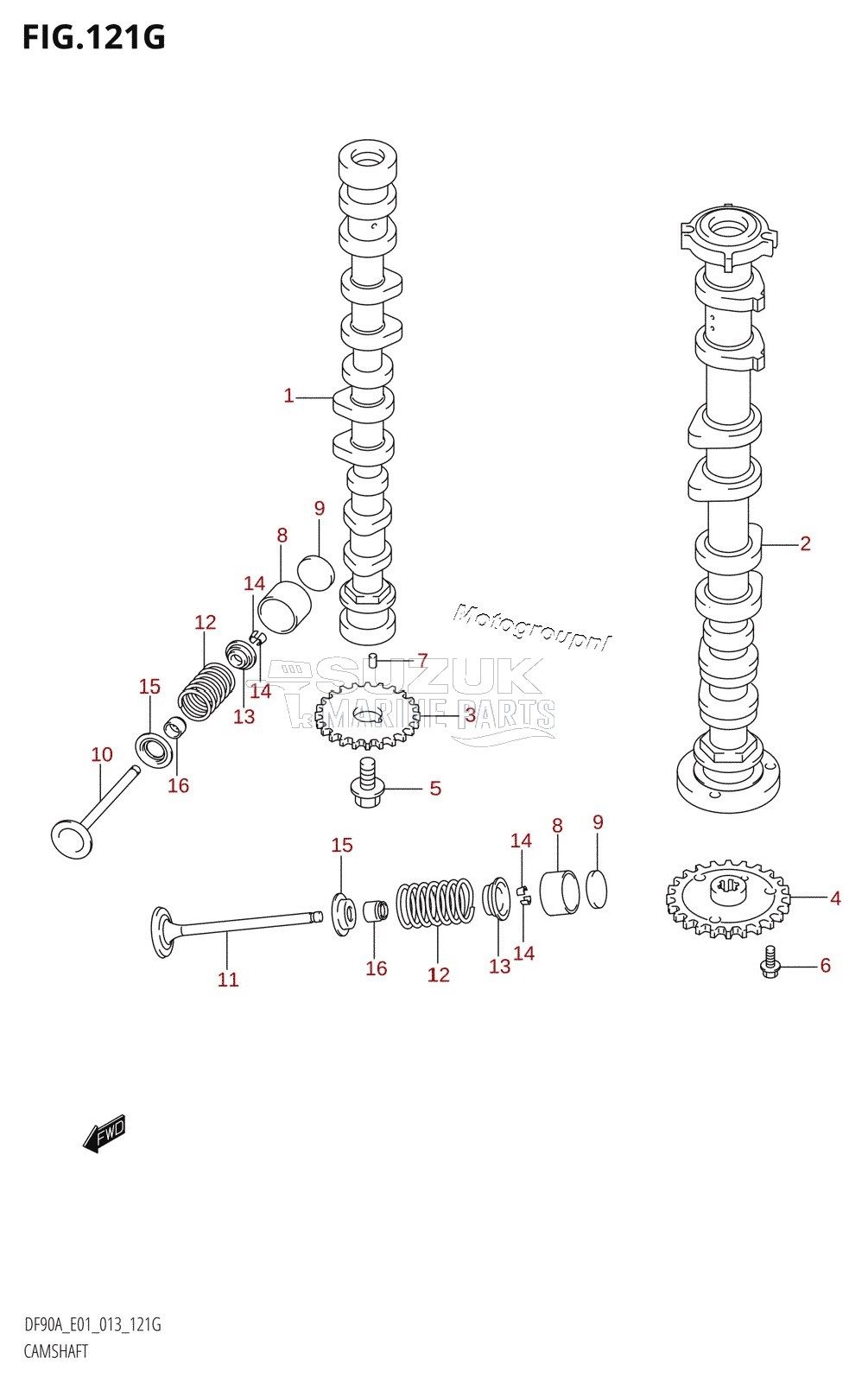 CAMSHAFT (DF90A:E01)