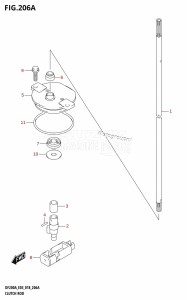 DF200A From 20003F-810001 (E03)  2018 drawing CLUTCH ROD (DF200AT,DF200AST)