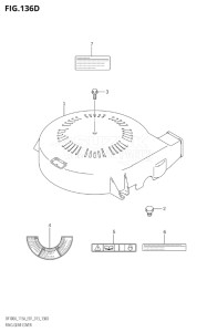 10003F-410001 (2014) 100hp E01 E40-Gen. Export 1 - Costa Rica (DF100AT  DF100BT) DF100A drawing RING GEAR COVER (DF115AT:E40)