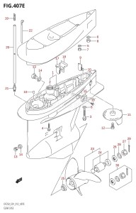 DF250Z From 25003Z-210001 (E01 E40)  2012 drawing GEAR CASE (DF225T:E01)