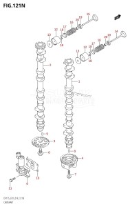 DF175T From 17502F-410001 (E01 E40)  2014 drawing CAMSHAFT (DF175Z:E01)