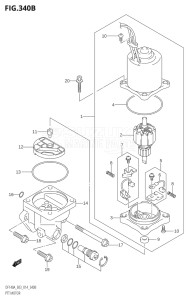 11503F-410001 (2014) 115hp E03-USA (DF115AT) DF115A drawing PTT MOTOR (DF115AT:E03)