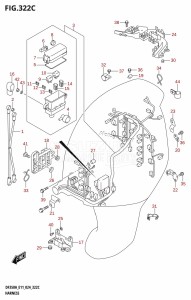 DF350A From 35001F-440001 (E11)  2024 drawing HARNESS (DF350A,DF325A,DF300B)