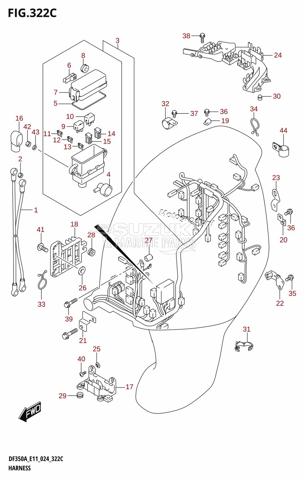 HARNESS (DF350A,DF325A,DF300B)