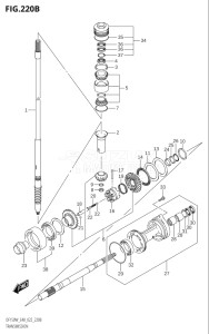 15002F-140001 (2021) 150hp E40-Costa Rica (DF150WT) DF150 drawing TRANSMISSION (DF150WZ)