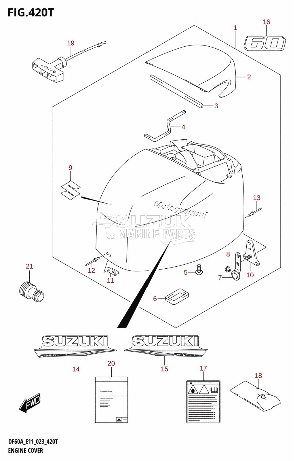 ENGINE COVER (DF60ATH:E01:(021,022,023))