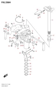 04003F-710001 (2017) 40hp E01-Gen. Export 1 (DF40A  DF40AQH  DF40ATH) DF40A drawing SWIVEL BRACKET (DF60A:E40)