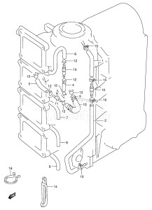 DT140 From 14002-651001 ()  1996 drawing LUBRICATION HOSE (DT115S /​ DT140EPI)