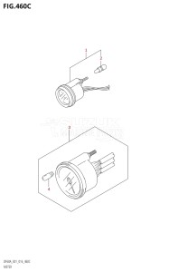 05004F-610001 (2016) 50hp E01-Gen. Export 1 (DF50AVT  DF50AVTH) DF50A drawing METER (DF50A:E01)