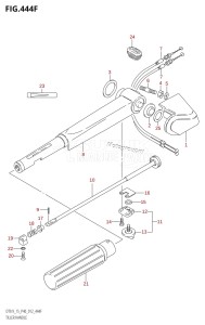 DT9.9 From 00993K-210001 (P36 P40)  2012 drawing TILLER HANDLE (DT15K:P36)