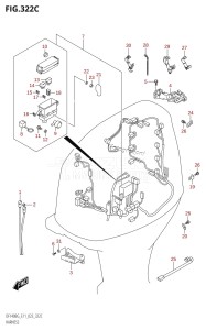 DF140BZG From 14004Z-340001 (E11 E40)  2023 drawing HARNESS ((DF140BG,DF140BZG):021)