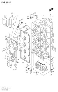 15002F-710001 (2017) 150hp E01 E40-Gen. Export 1 - Costa Rica (DF150T) DF150 drawing CYLINDER HEAD (DF175T:E40)