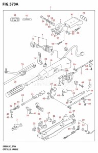 DF40A From 04003F-110001 (E03)  2011 drawing OPT:TILLER HANDLE