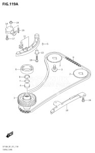 11503F-510001 (2005) 115hp E01 E40-Gen. Export 1 - Costa Rica (DF115AT) DF115A drawing TIMING CHAIN