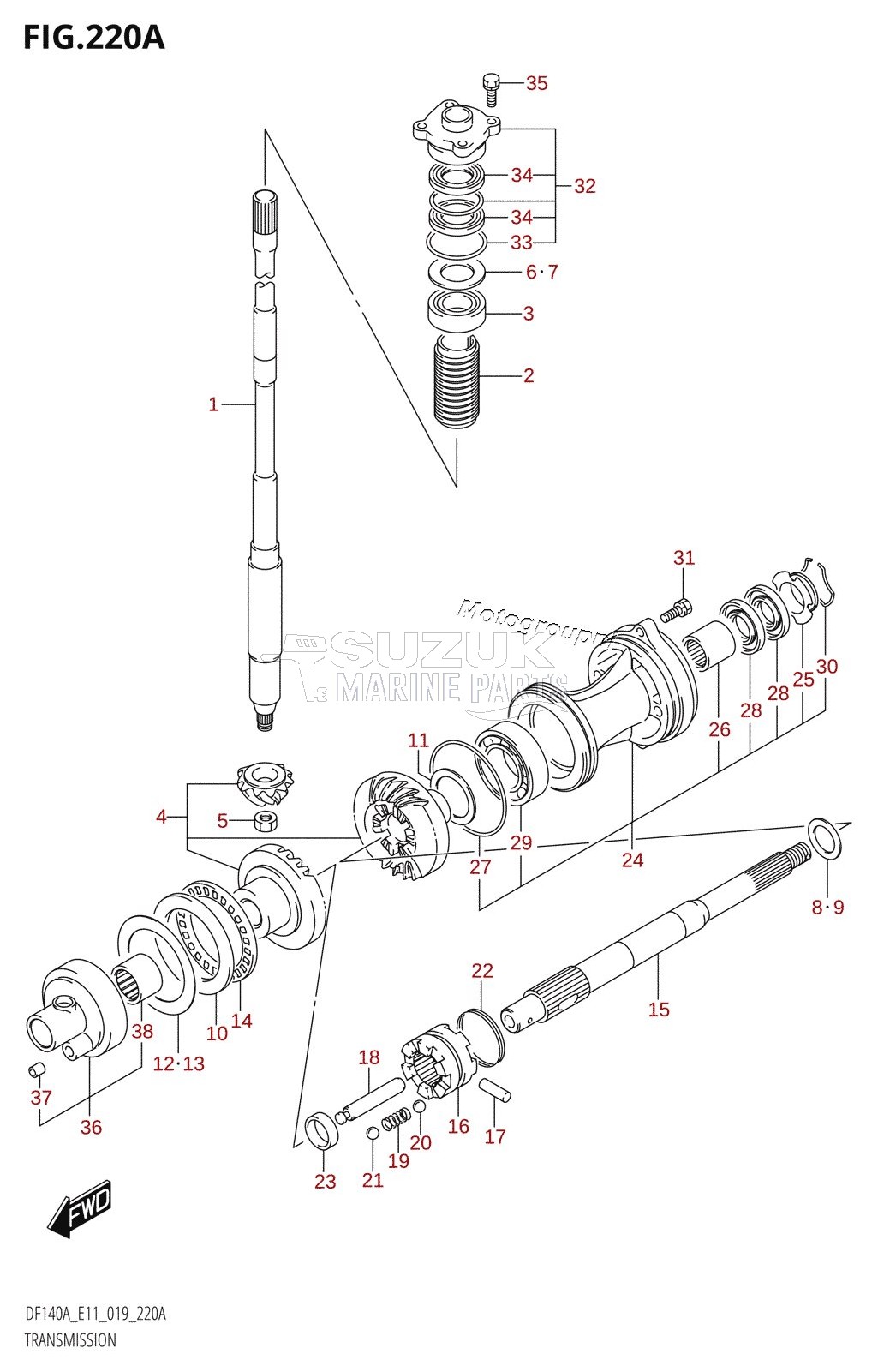 TRANSMISSION (DF100AT,DF115AST)