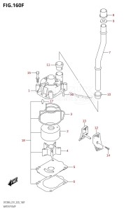 DF150A From 15003F-040001 (E01 E40)  2020 drawing WATER PUMP (DF150AT:E40,DF150AZ:E40)