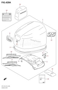 DF25 From 02503F-410001 (E03)  2014 drawing ENGINE COVER (DF25:E03)