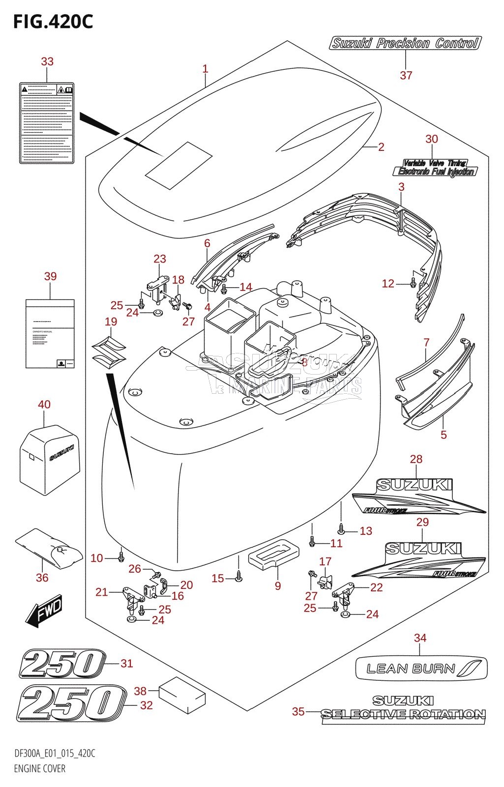 ENGINE COVER (DF250A:E01)