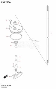 DF225T From 22503F-340001 (E11 E40)  2023 drawing CLUTCH ROD (DF200T,DF200Z,DF225T,DF225Z,DF250T,DF250Z)