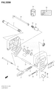 01504F-310001 (2013) 15hp P03-U.S.A (DF15A  DF15AR) DF15A drawing CLAMP BRACKET (DF9.9BR:P03)