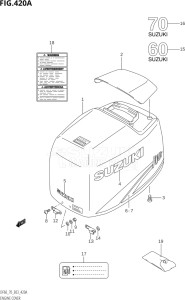 07001F-251001 (2002) 70hp E03-USA (DF70TK2) DF70 drawing ENGINE COVER (W,X,Y,K1,K2)