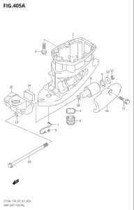 10003F-310001 (2013) 100hp E01 E40-Gen. Export 1 - Costa Rica (DF100AT) DF100A drawing DRIVE SHAFT HOUSING