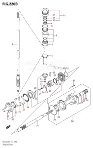 DF250Z From 25003Z-310001 (E01 E40)  2013 drawing TRANSMISSION (DF200T:E40)