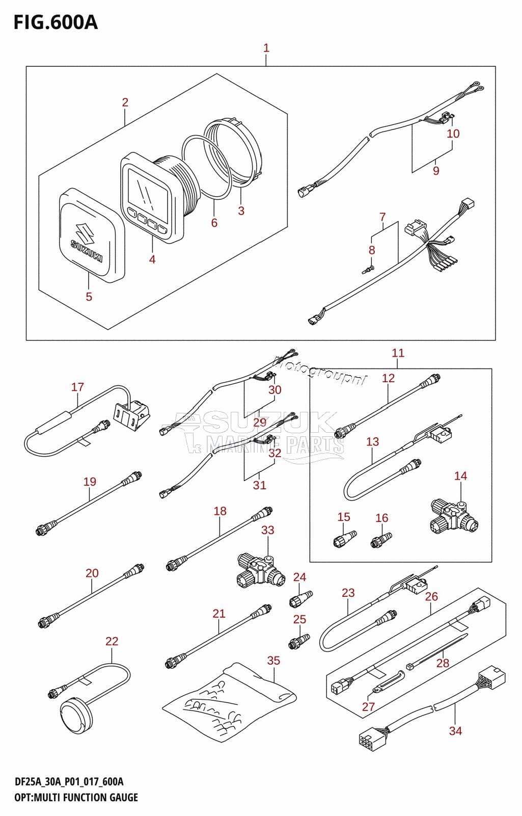 OPT:MULTI FUNCTION GAUGE (DF25AR:P01)