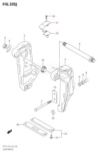 DF150 From 15002F-410001 (E01 E40)  2014 drawing CLAMP BRACKET (DF175T:E01)