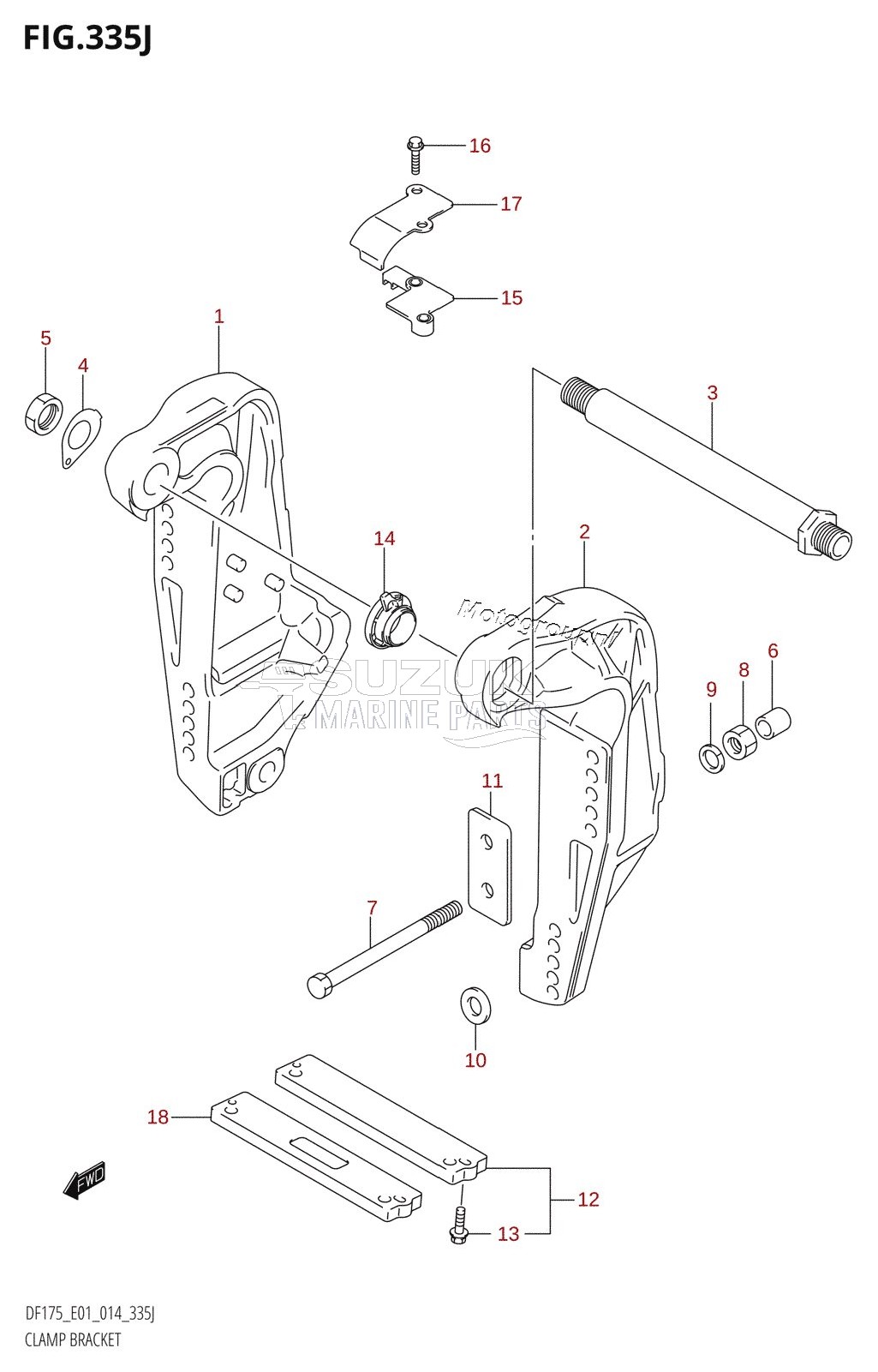 CLAMP BRACKET (DF175T:E01)