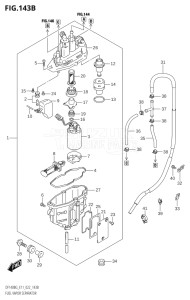 11505F-140001 (2021) 115hp E11 E40-Gen. Export 1-and 2 (DF115BG) DF115BG drawing FUEL VAPOR SEPARATOR (E40)