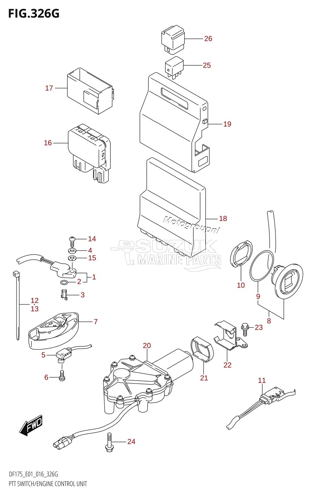 PTT SWITCH /​ ENGINE CONTROL UNIT (DF150ZG:E01)