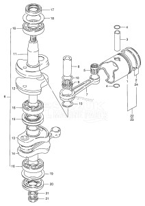 DT9.9 From 00991K-971001 ()  1999 drawing CRANKSHAFT