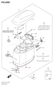 DF250Z From 25003Z-040001 (E03)  2020 drawing ENGINE COVER (DF250ST)