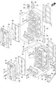 Outboard DF 350A drawing Cylinder Head