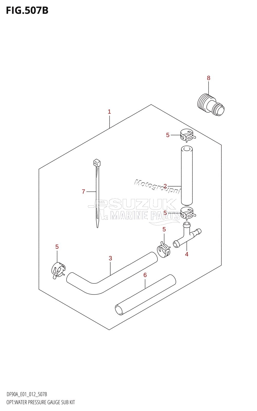 OPT:WATER PRESSURE GAUGE SUB KIT (DF70A:E40)