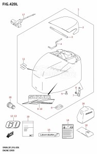 DF50A From 05003F-610001 (E01)  2016 drawing ENGINE COVER (DF60ATH:E01)