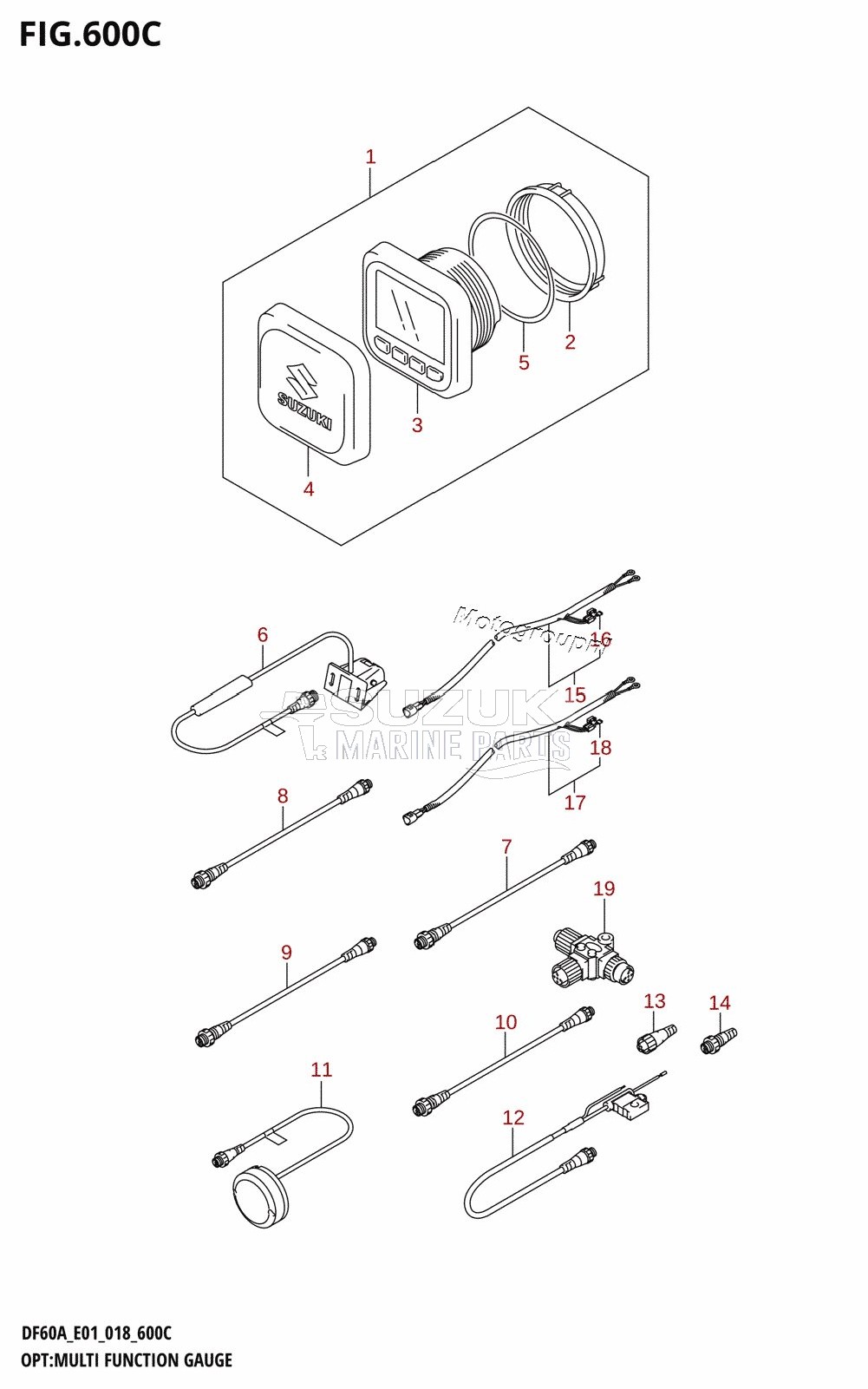 OPT:MULTI FUNCTION GAUGE (DF40AQH,DF40ATH,DF50ATH)